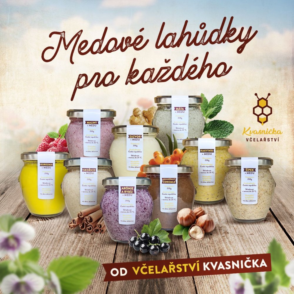 Ochucené medy - Hmotnost - 400 g